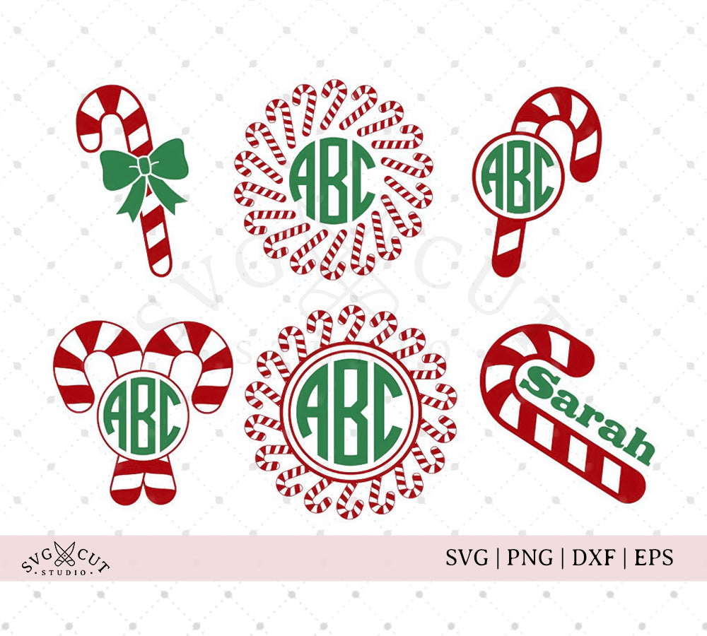 Free Merry Christmas Monogram Frame SVG Cut File