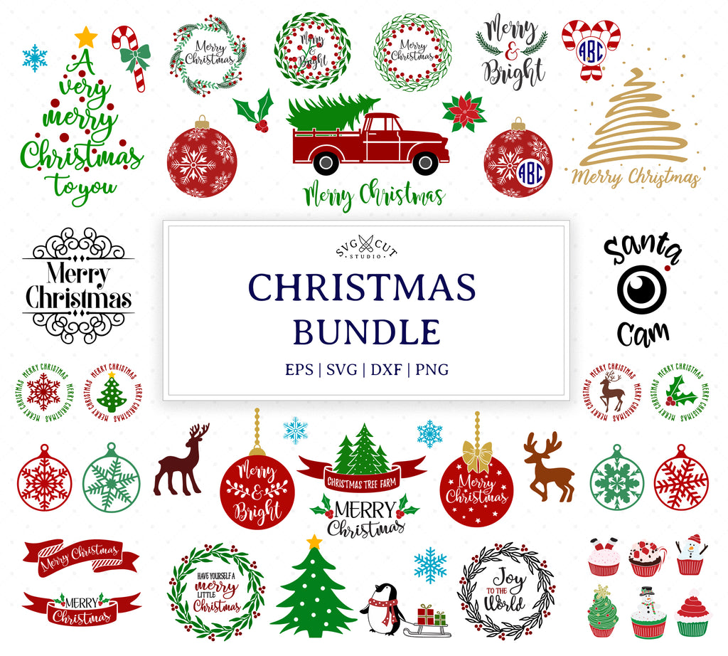 Download Christmas Svg Files Bundle For Cricut And Silhouette