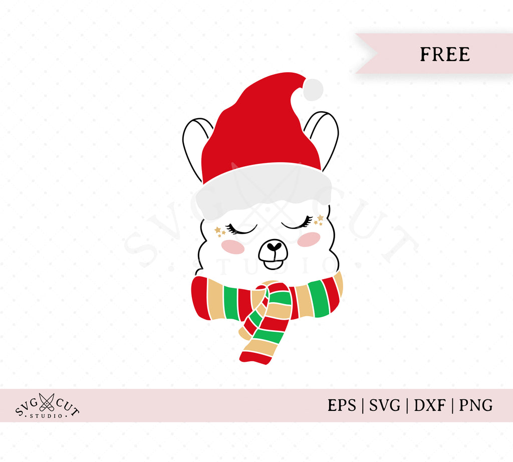 Download Free Christmas Llama SVG Cut Files for Cricut and Silhouette