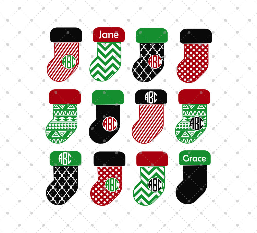 Download Christmas Stocking svg files for Cricut and Silhouette ...