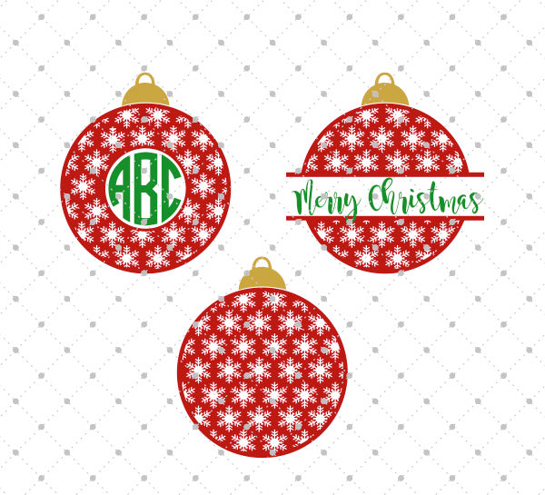 Download Christmas Tree Ball Monogram SVG Files for Cricut and ...