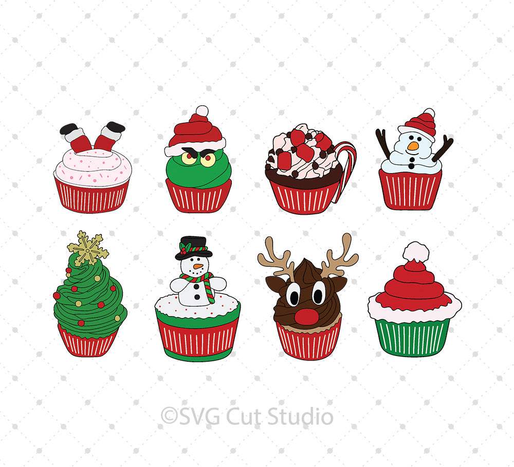 Download Christmas Cupcakes Svg Files