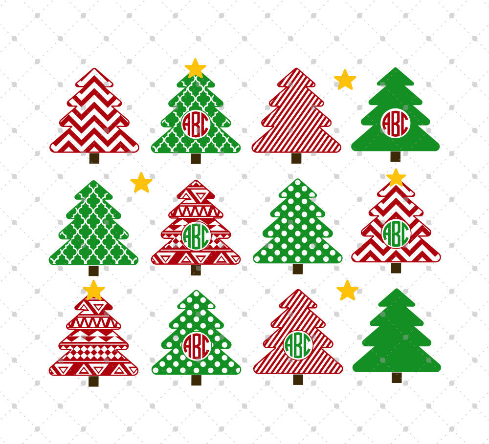 Download SVG Cut Files for Cricut and Silhouette - Christmas Tree files - SVG Cut Studio