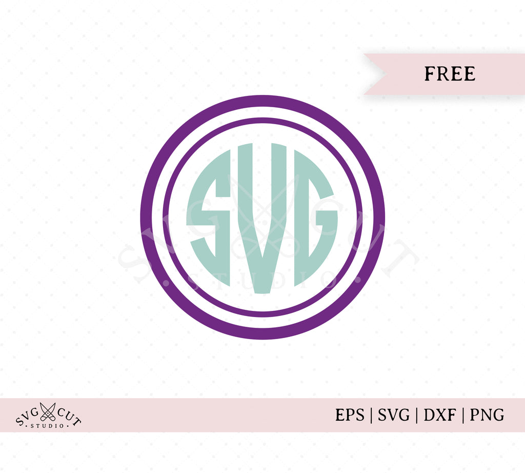 Download Free Circle Monogram Frame Svg Cut Files For Cricut Design Space Svg Cut Studio SVG, PNG, EPS, DXF File