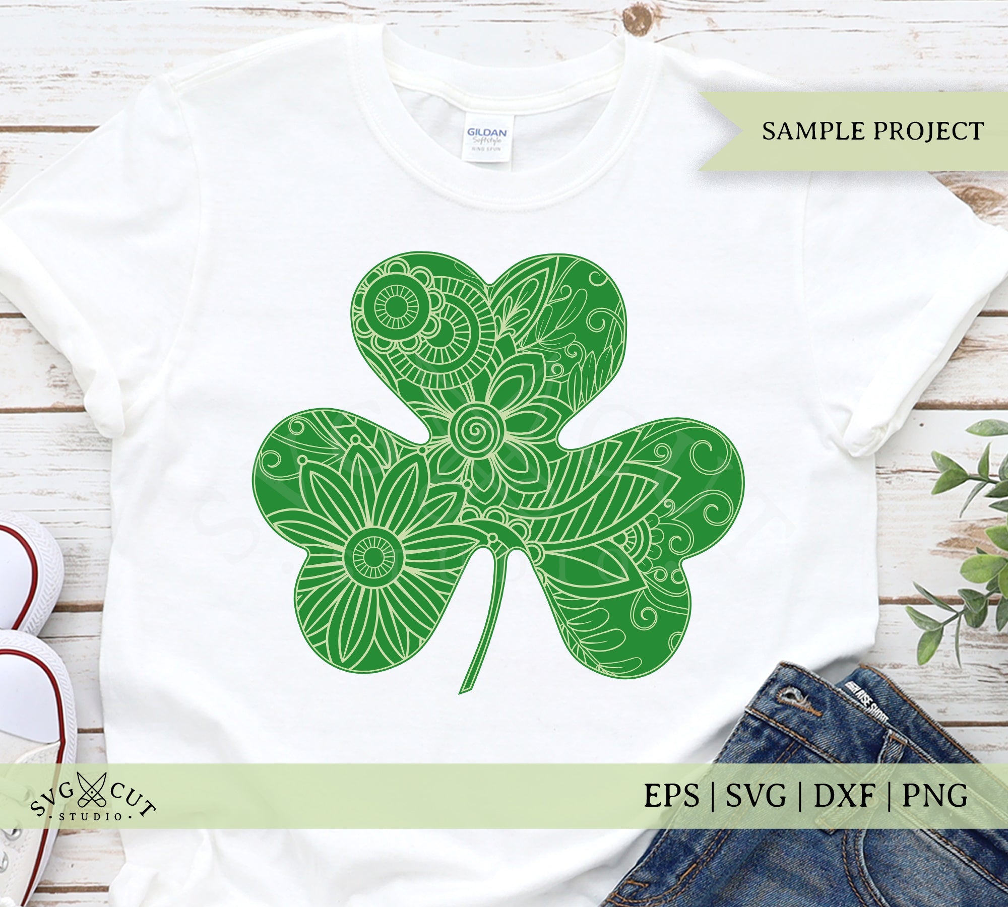 Shamrock Smiley Face SVG, Shamrock SVG, St Patrick's Day SVG, Lucky Clover  SVG, PNG, DXF, EPS, Cut Files For Cricut And Silhouette