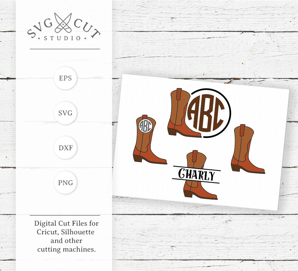 Download Cowboy Boots Svg Cut Files For Cricut And Silhouette