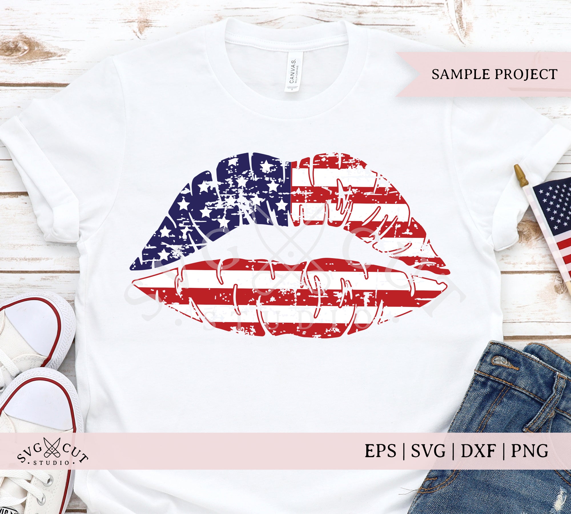 Distressed American flag Baseball shirt design svg