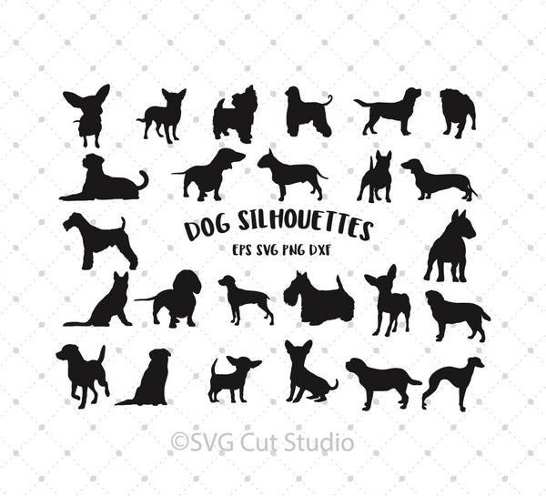 Download SVG Cut Files for Cricut and Silhouette - Dog Silhouettes ...