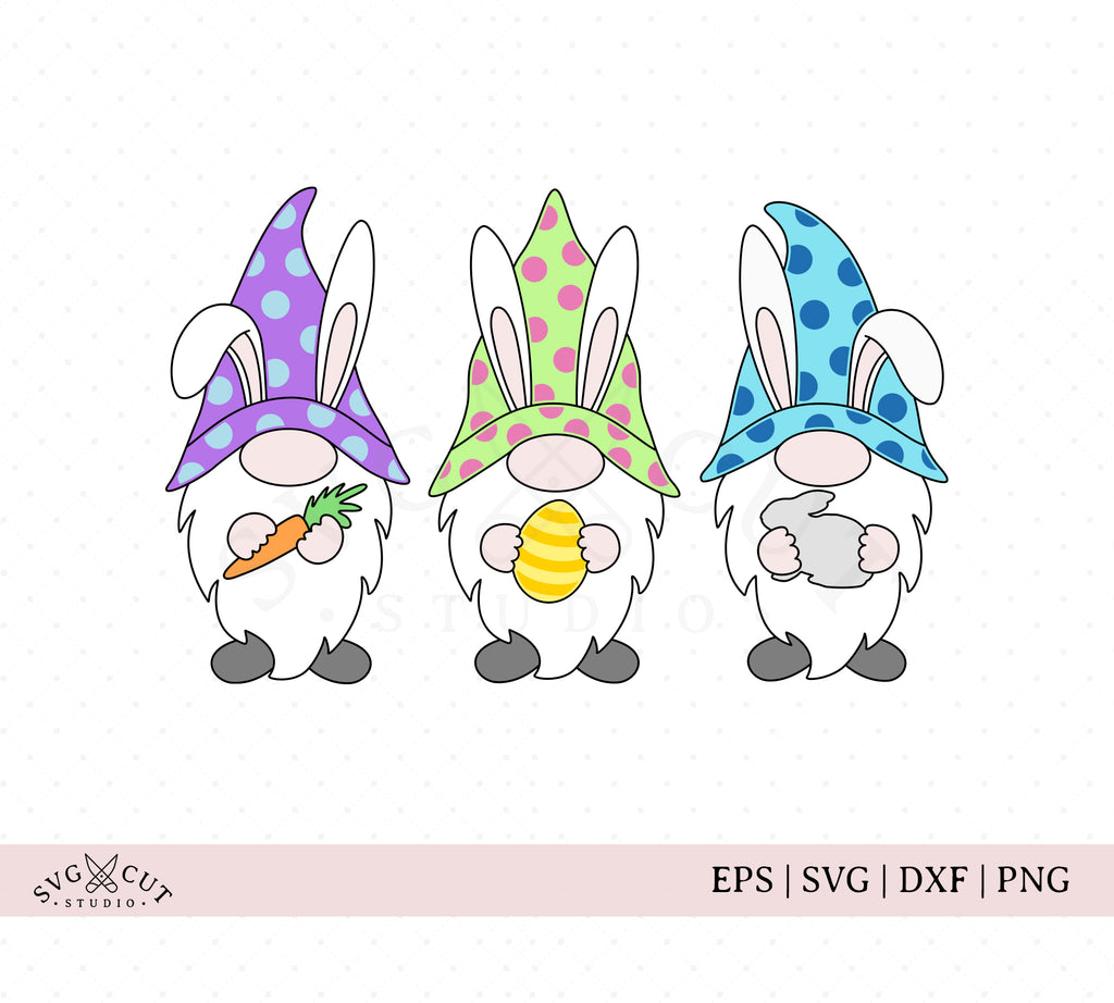 Easter Gnomes Svg Cut Files For Cricut And Silhouette