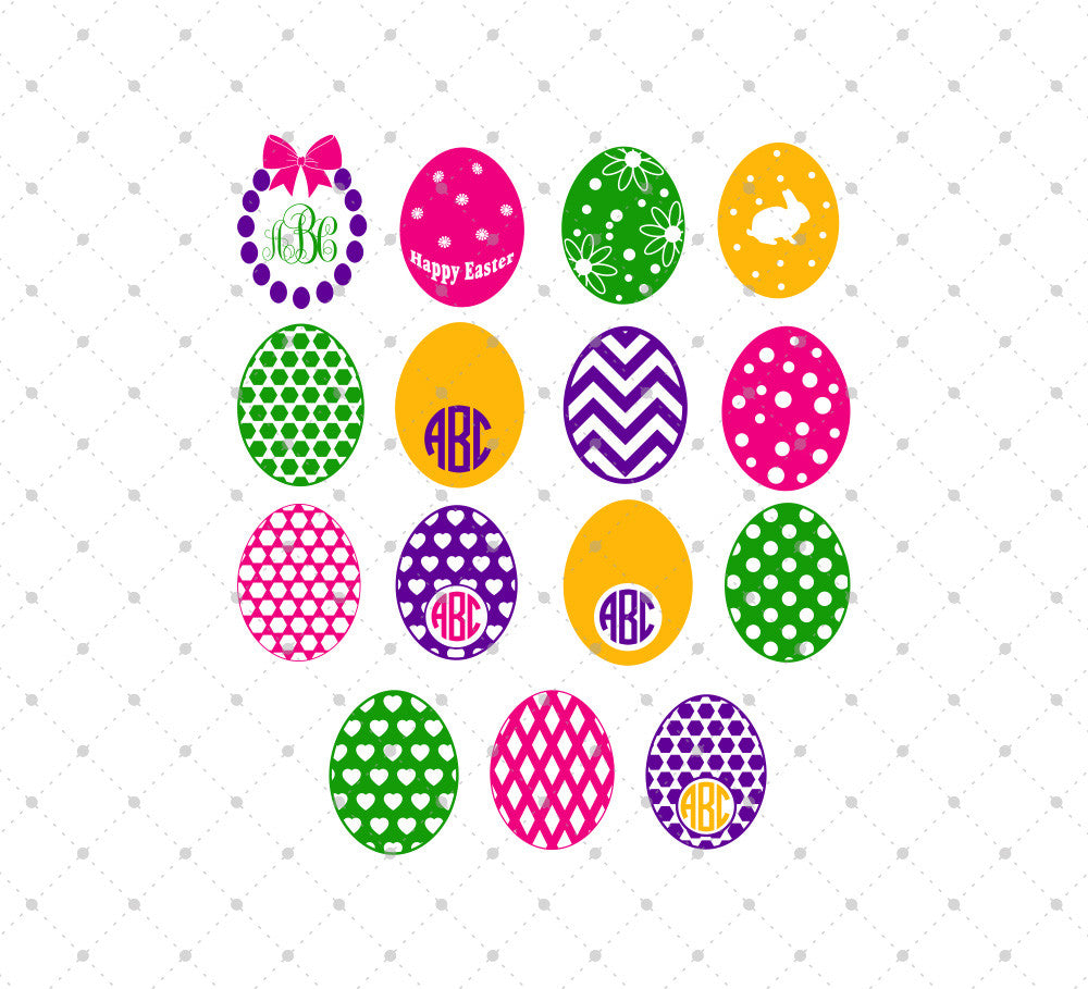 Download SVG Cut Files for Cricut and Silhouette - Easter Eggs ...