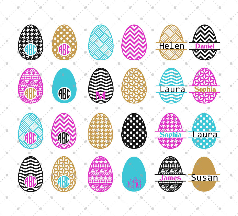 Download SVG Cut Files for Cricut and Silhouette - Easter Eggs ...