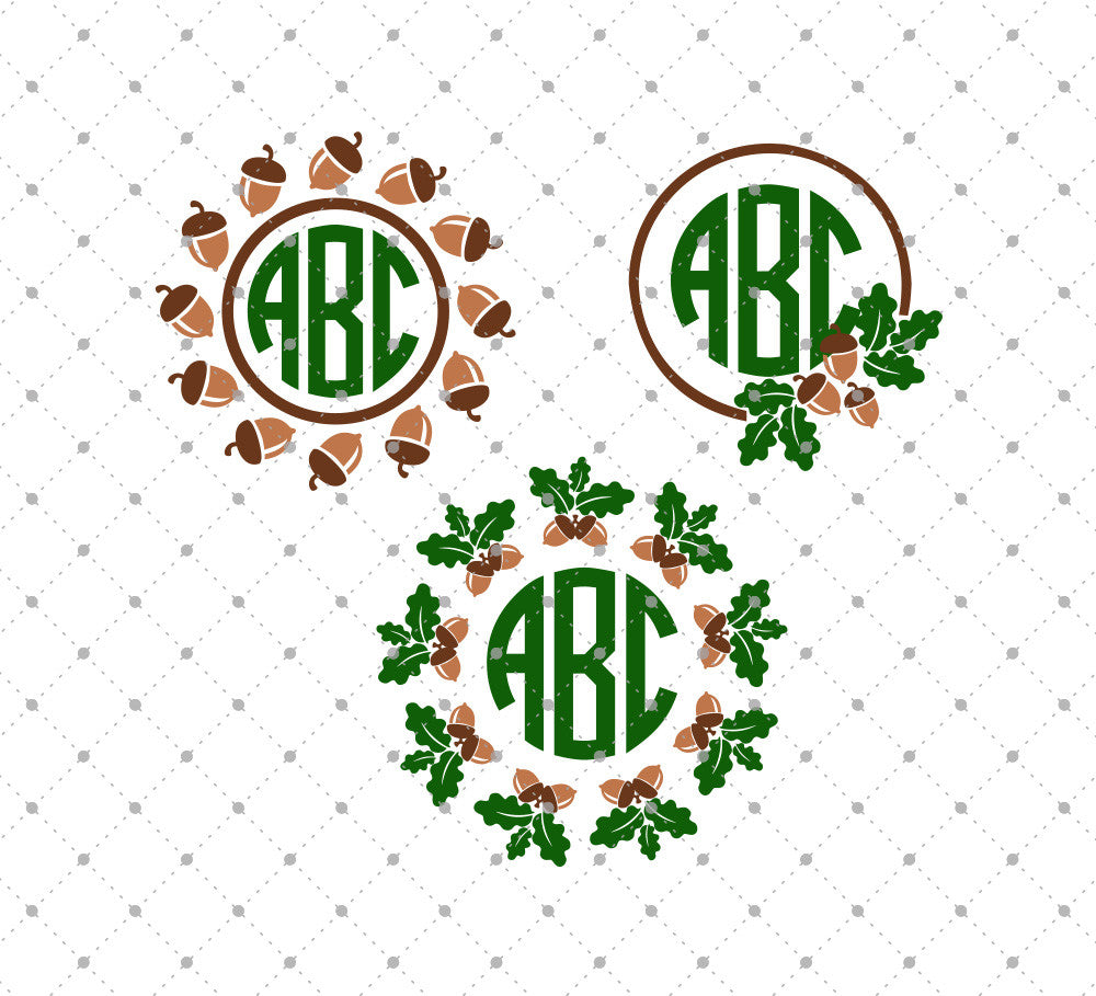 Download SVG Cut Files for Cricut and Silhouette - Fall Monogram ...