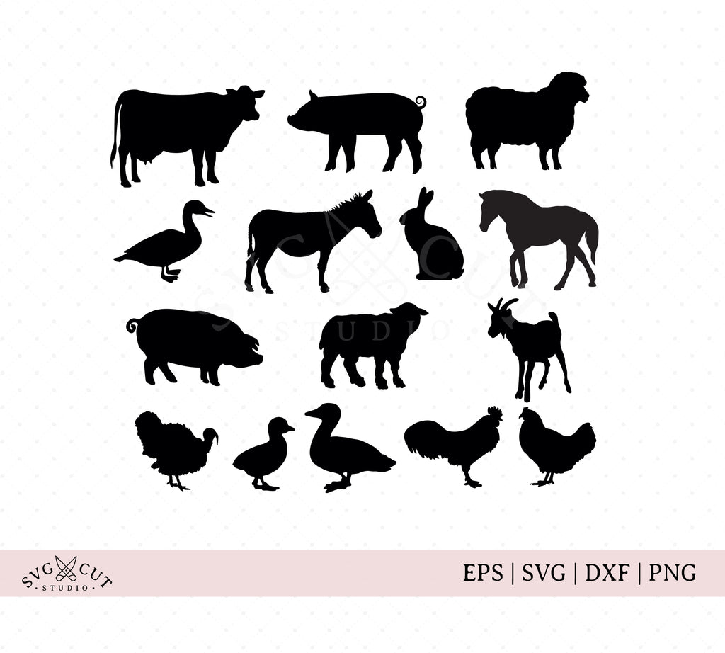 Download Farm Animals Svg Cut Files For Cricut And Silhouette