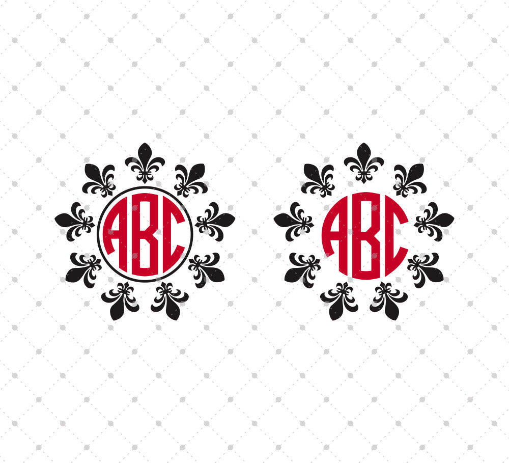 Floral Wreathe Monogram Frame #2 SVG - Free SVG files