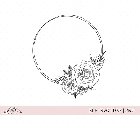 Download Svg Cut Files For Cricut And Silhouette Circle Monogram Frame Files 4