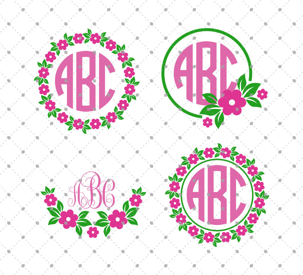 Free Free 303 Monogram Flower Wreath Svg SVG PNG EPS DXF File