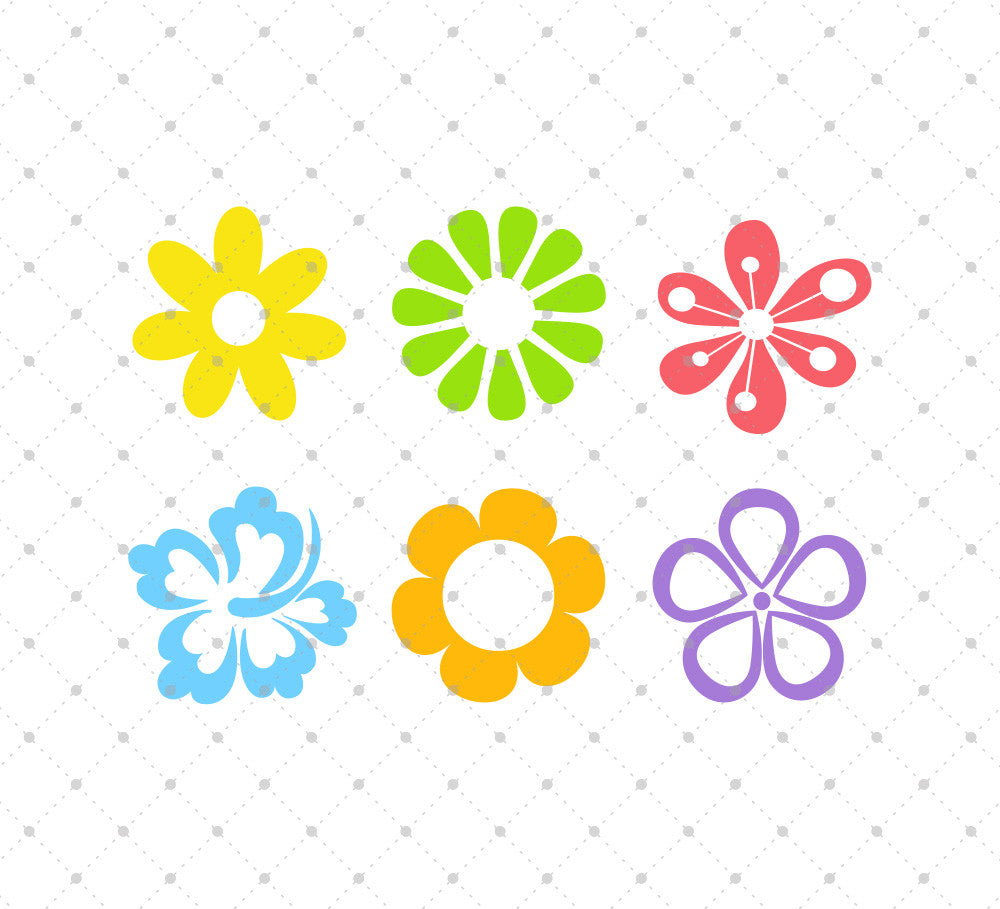 Svg Cut Files For Cricut And Silhouette Summer Flowers Files