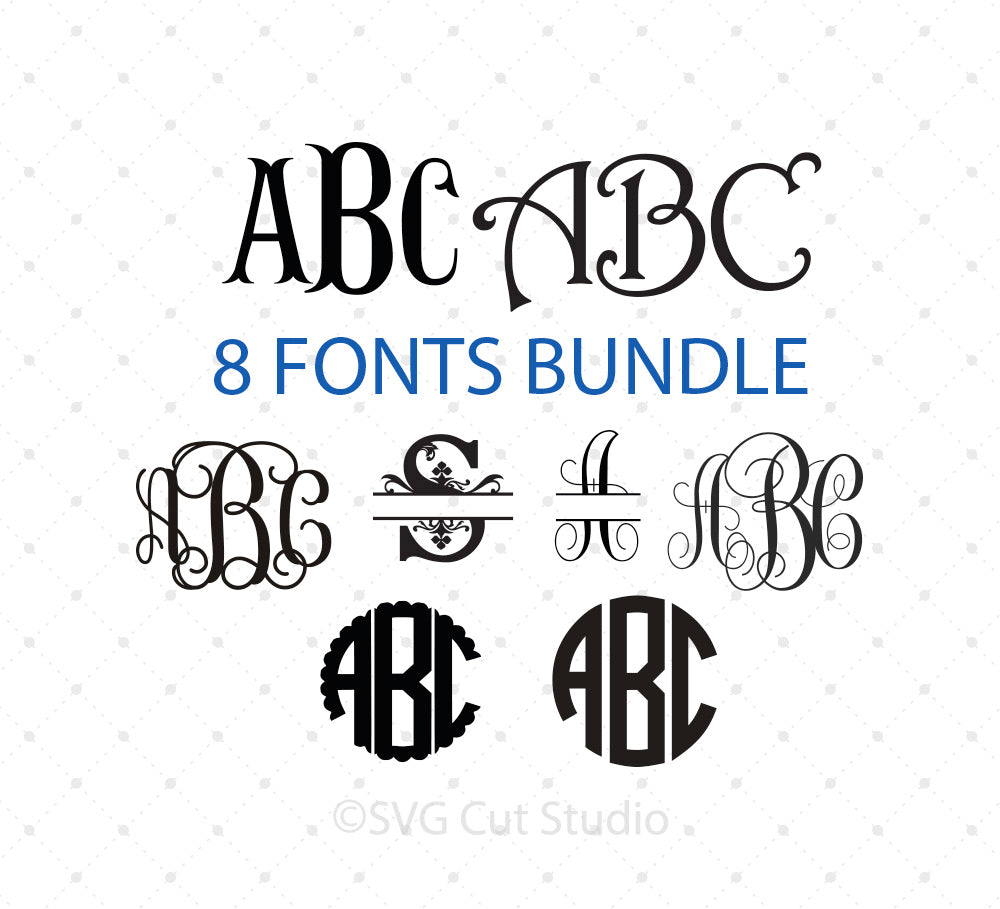 Download Sale Monogram Font Bundle Svg Files 5 00 8 00