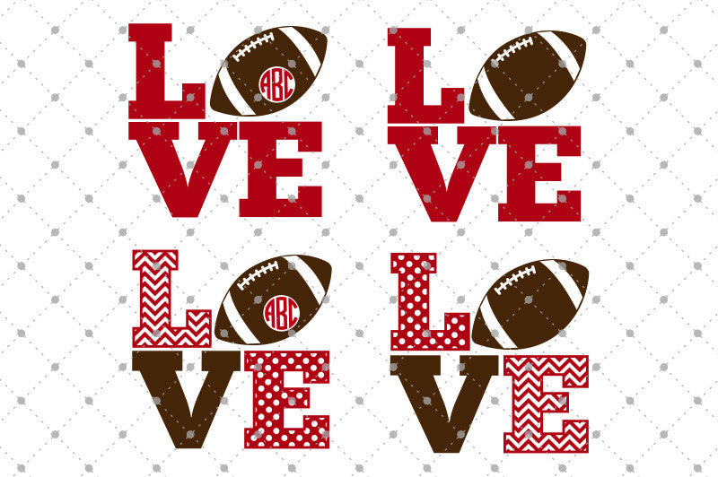 Download Football Love Svg Cut Files For Cricut And Silhouette