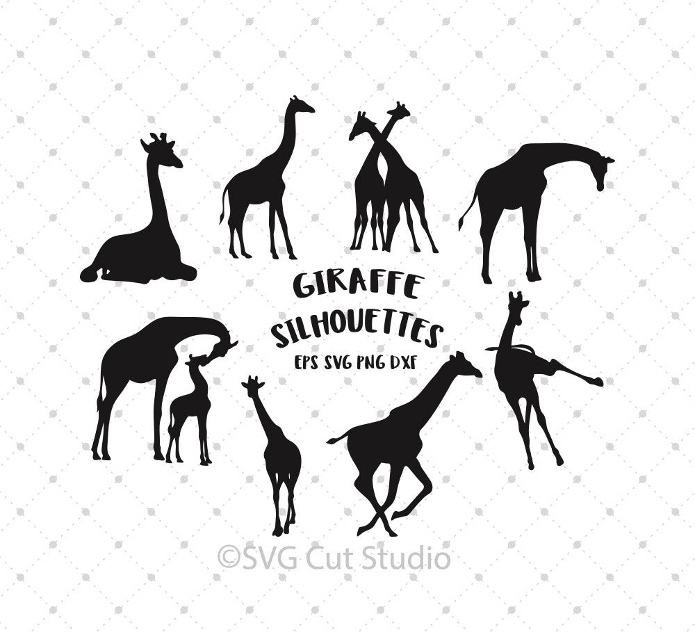 Giraffe Monogram, Giraffe Silhouette Graphic by ETC Craft Store