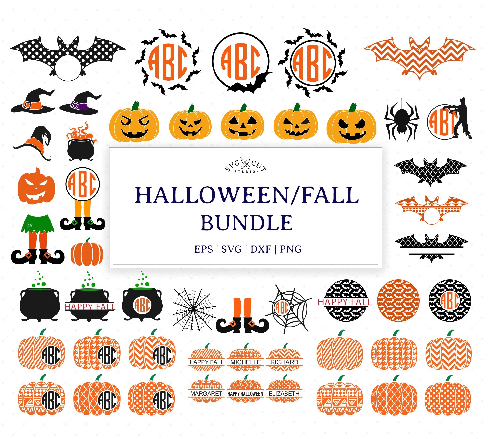 Happy Halloween Design SVG Bundle, Halloween SVG Cut File