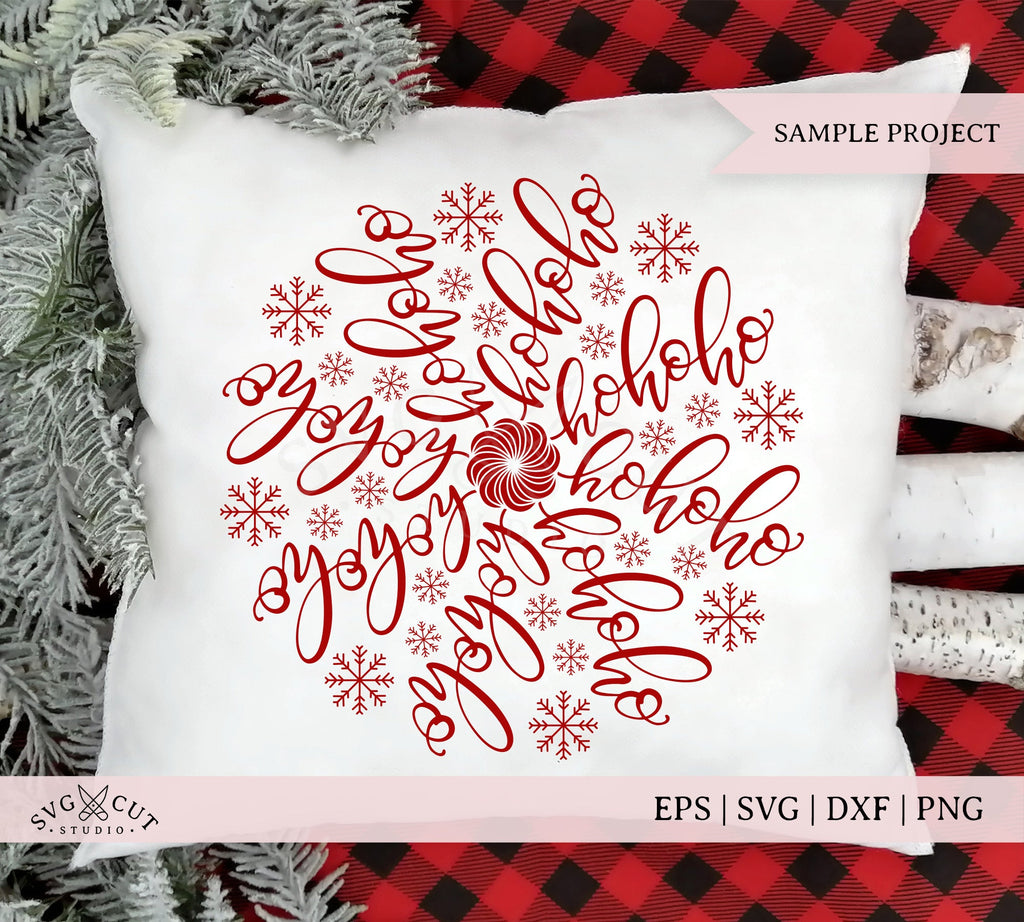 Download Ho Ho Ho Mandala Svg Files For Cricut And Silhouette