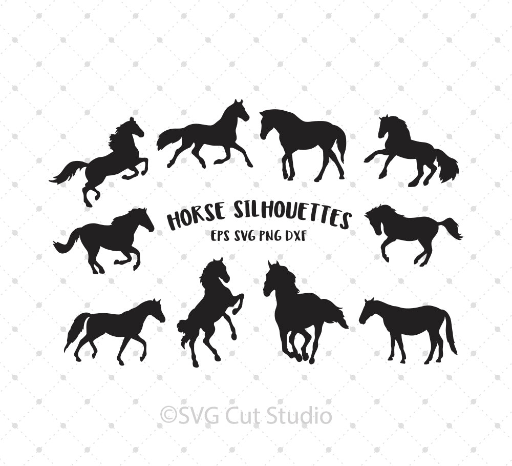 Svg Cut Files For Cricut And Silhouette Horse Silhouettes Svg Cut Files Svg Cut Studio