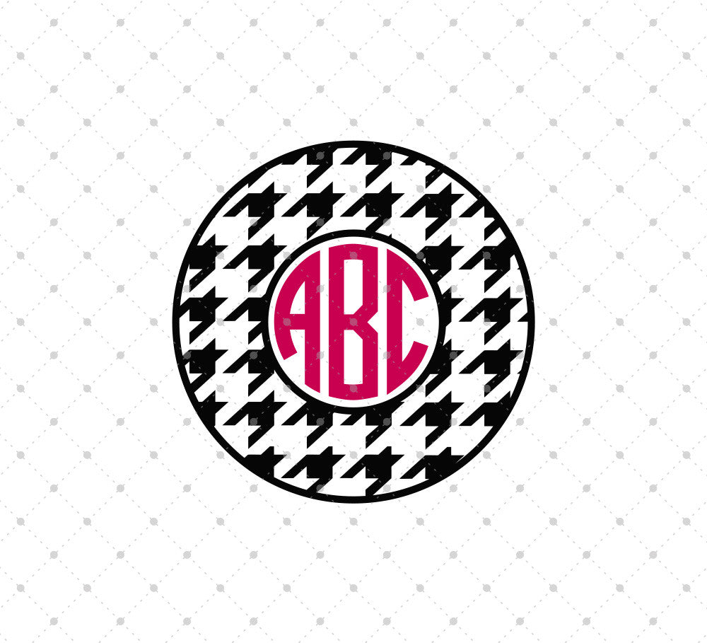 Circle Monogram SVG Cut Files D8