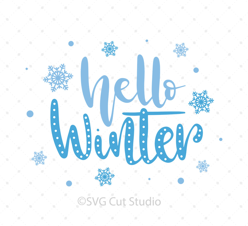 Download Hello Winter svg files for Cricut and Silhouette ...