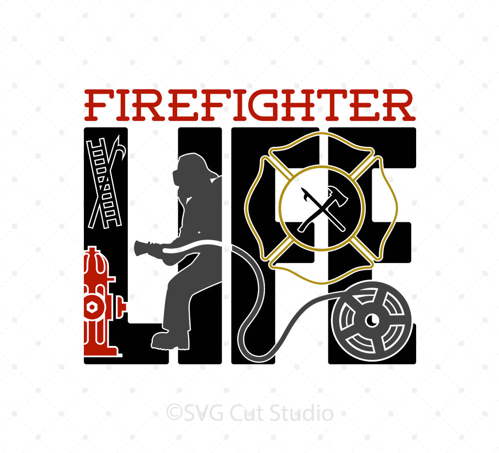 Download SVG Cut Files for Cricut and Silhouette - Firefighter Life ...