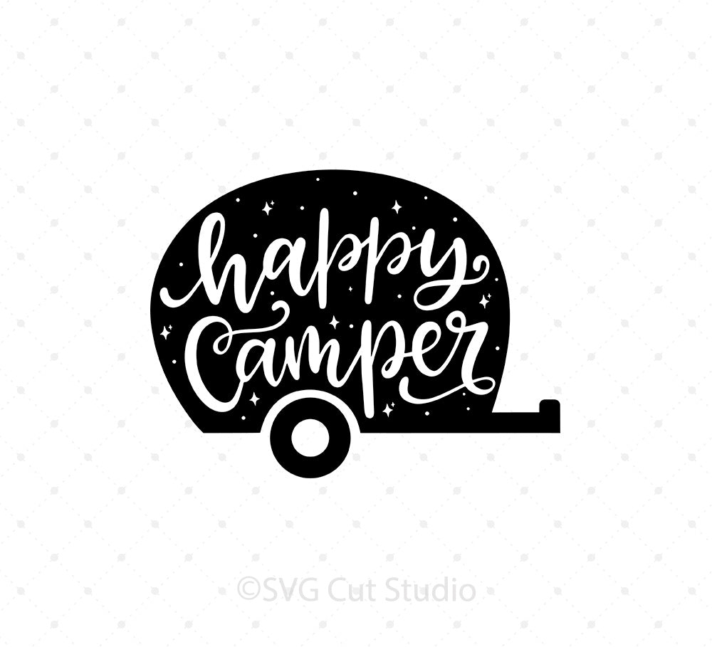 Download Clip Art Dxf Vector File Happy Camper Svg Png File Camper Svg Camper Clipart Art Collectibles