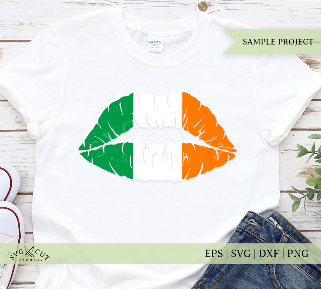 Download Irish Flag Lips Svg Cut Files For Cricut And Silhouette
