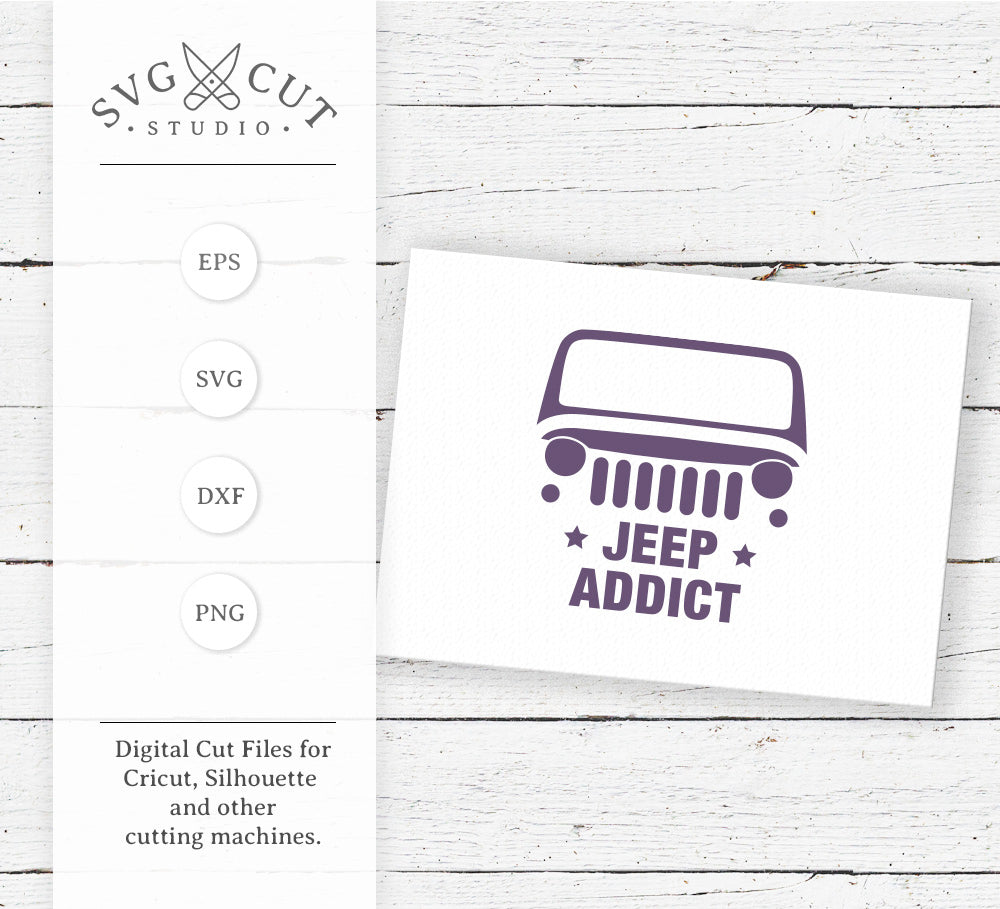 Download Jeep Addict Front Grill Svg Files For Cricut And Silhouette