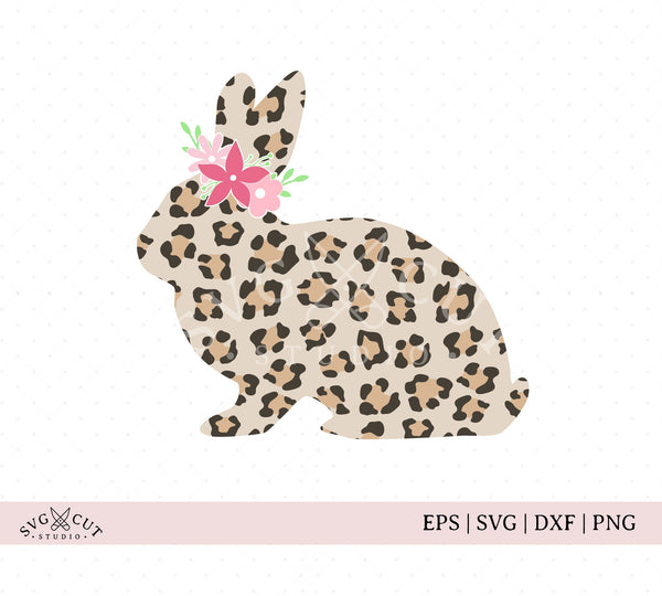 Download Leopard Print Easter Bunny SVG Files for Cricut and ...