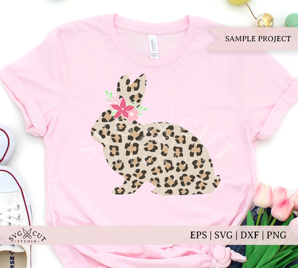 Download Leopard Print Easter Bunny SVG Files for Cricut and ...