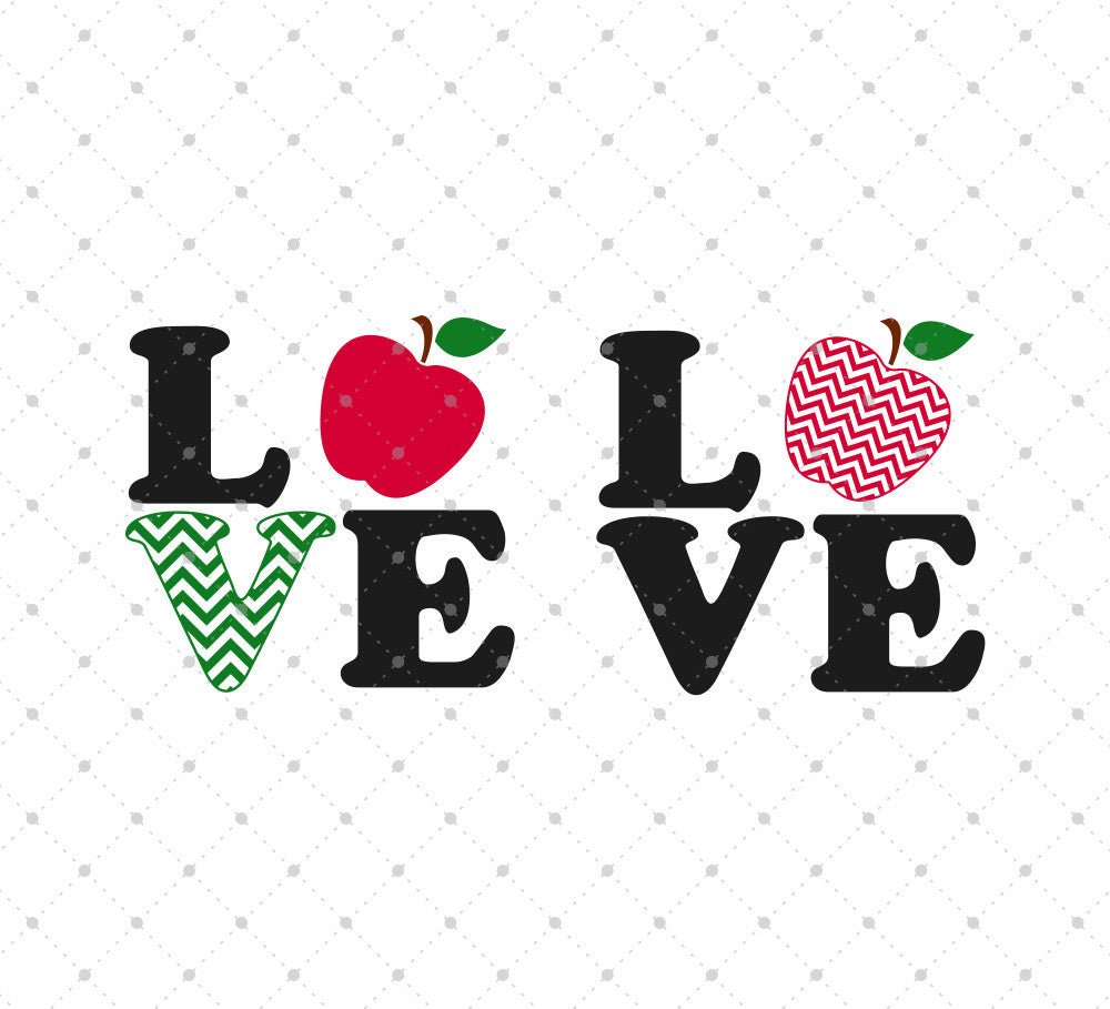 Download Love Teacher Love Apple Svg Cut Files For Cricut And Silhouette