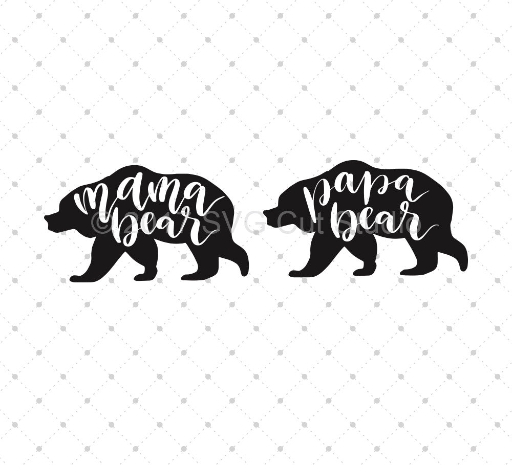 Download Mama Bear Papa Bear SVG Files | SVG Cut Studio