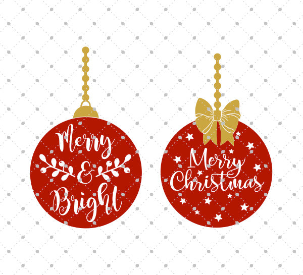 Download Merry and Bright Christmas Tree Balls svg files for Cricut ...