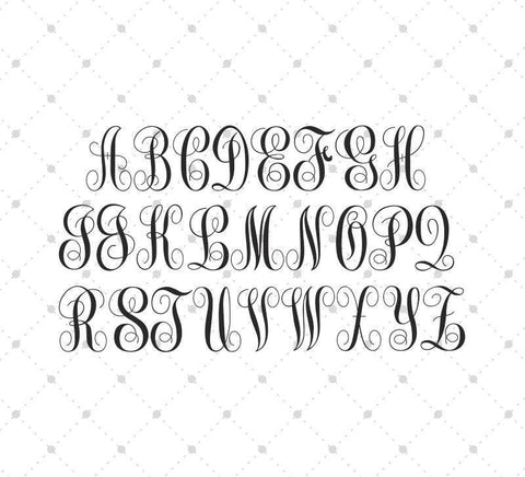 Download Monogram Font Bundle SVG PNG DXF Cut Files for Cricut and ...