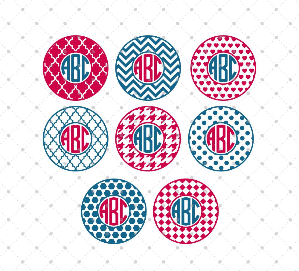 Download SVG Cut Files for Cricut and Silhouette - Circle Monogram SVG Files - SVG Cut Studio