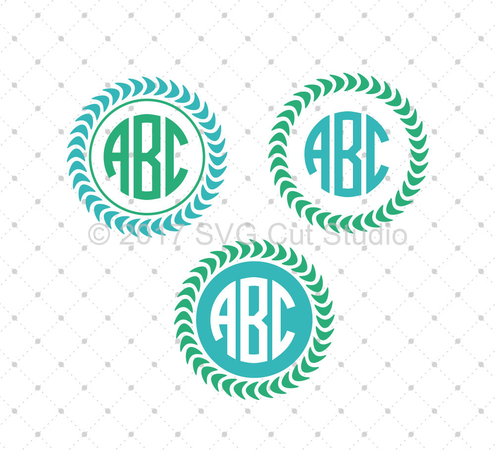 Download Circle Monogram Frame Svg Files D10 For Cricut And Silhouette