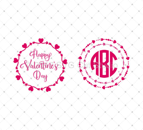 Download Valentines Day Monogram Frames Svg Png Dxf Files