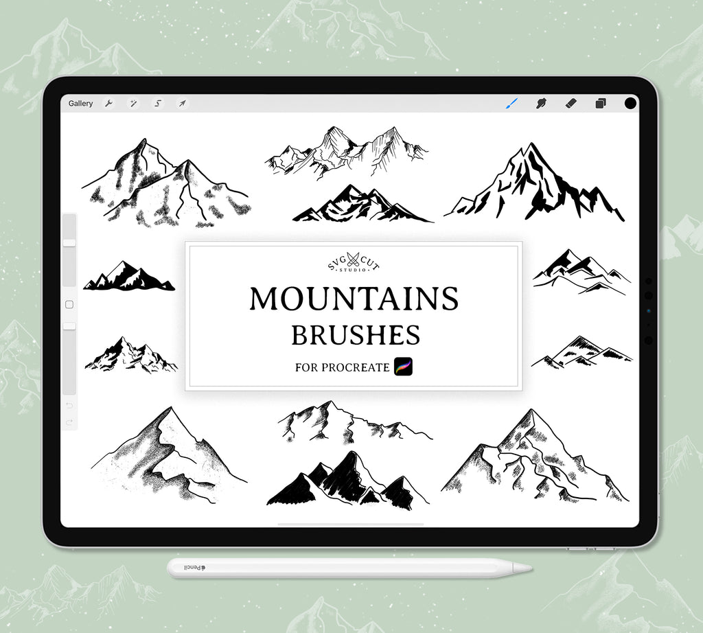 free mountain brushes procreate