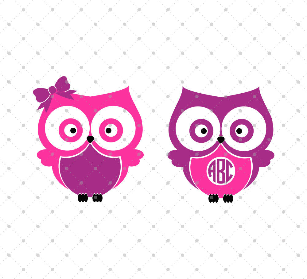 Download Owl Monogram Svg Cut Files For Cricut And Silhouette