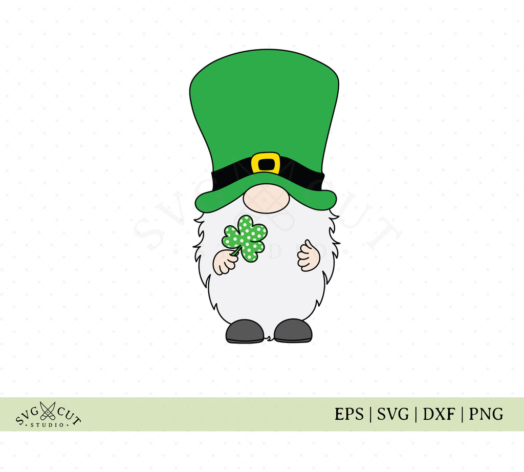 Download St Patricks Day Clover Gnome Svg Files For Cricut And Silhouette