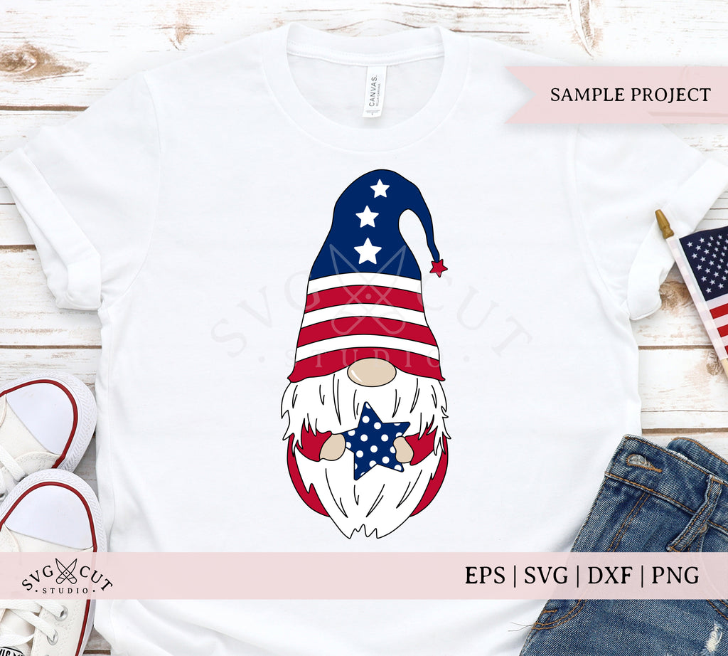 Download Patriotic 4th Of July Gnome Svg Files For Cricut And Silhouette