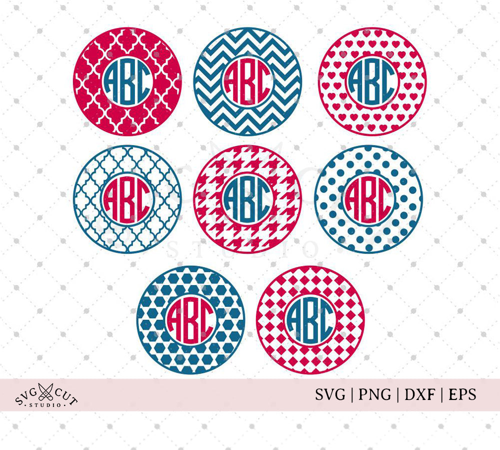 Floral rose wreath circle monogram frame svg dxf pdf cut digital file By  kArtCreation