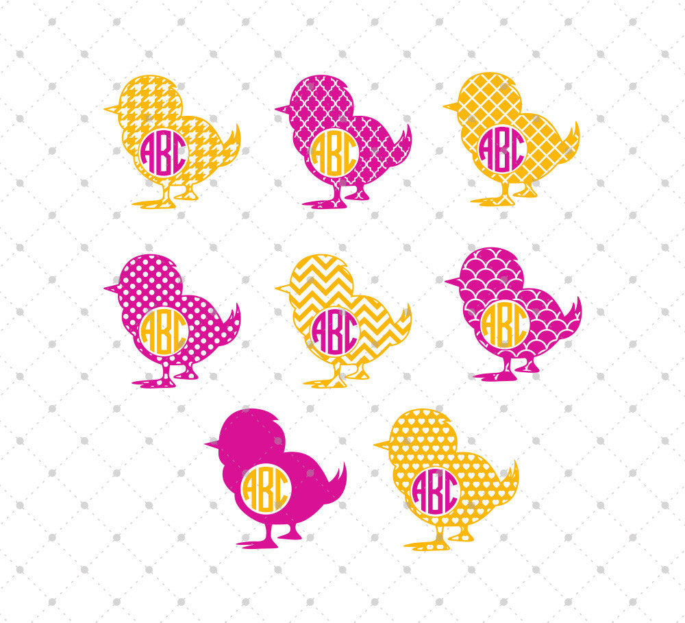 Download Svg Cut Files For Cricut And Silhouette Patterned Easter Chick Files