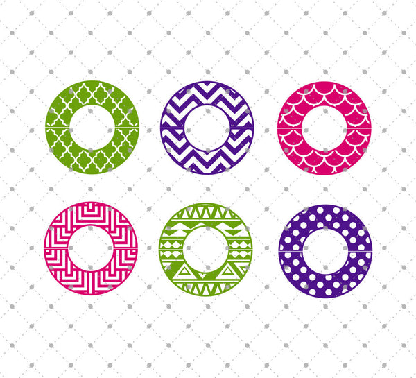 Download SVG Cut Files for Cricut and Silhouette - Patterned Circle ...
