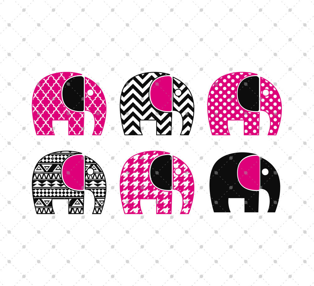 Patterned Elephant Svg Files For Cricut And Silhouette